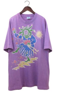 画像1: 1990's "Grateful Dead" Batik T-Shirts  made in U.S.A.　Faded Purple　size XL (表記 XL) (1)