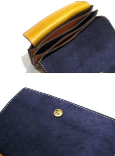 画像4: "JUTTA NEUMANN" Leather Wallet "the Waiter's Wallet"  Medium Size　color : Mustard / Deep Purple (4)