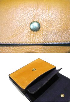 画像5: "JUTTA NEUMANN" Leather Wallet "the Waiter's Wallet"  Medium Size　color : Mustard / Deep Purple (5)