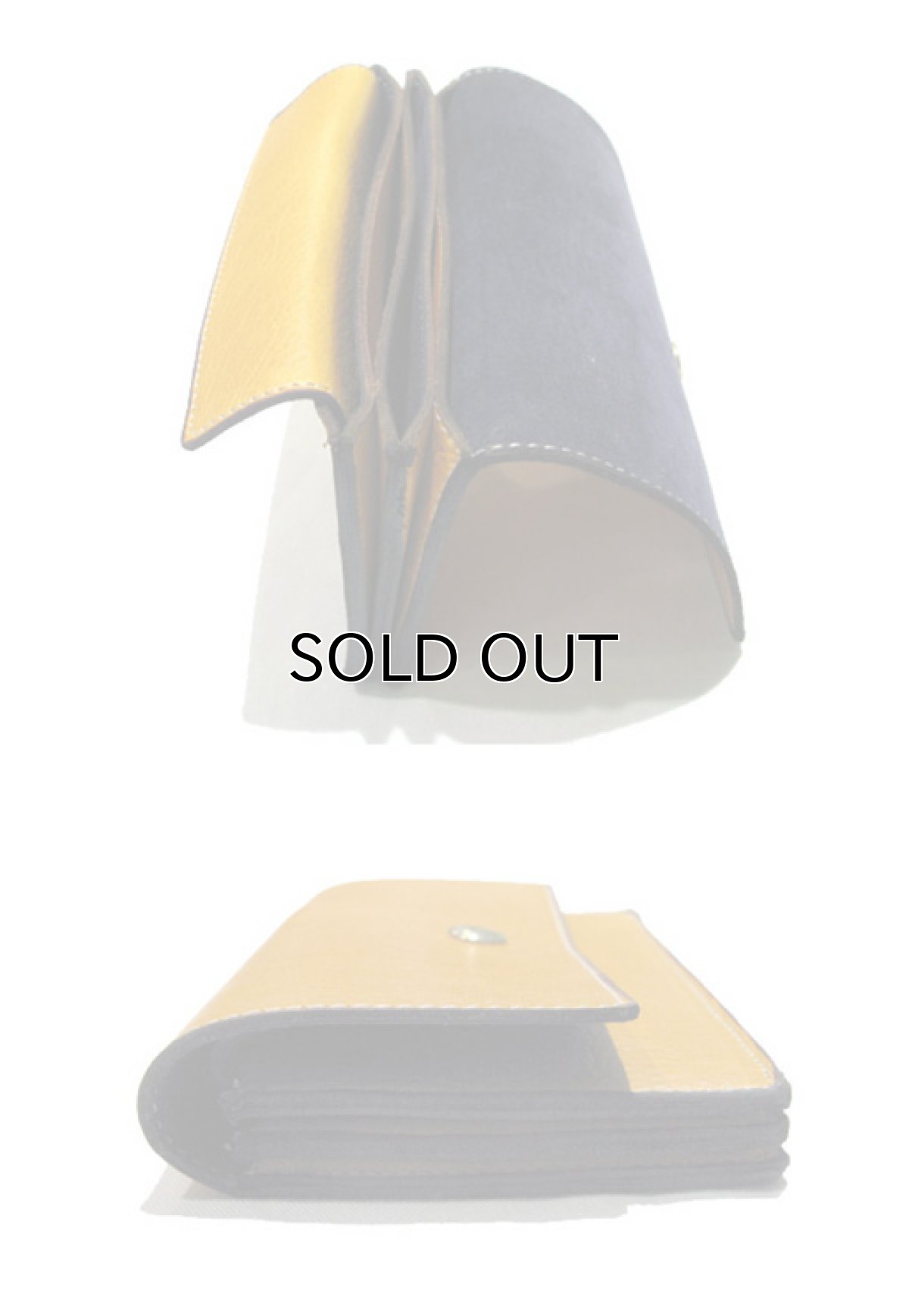 画像3: "JUTTA NEUMANN" Leather Wallet "the Waiter's Wallet"  Medium Size　color : Mustard / Deep Purple (3)