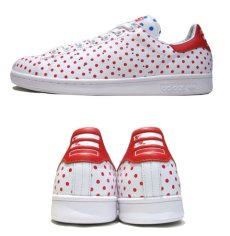 画像3: NEW◆adidas x Pharrell Williams "STANSMITH" Leather Dot Sneaker　White / Red　size 11.5 (3)