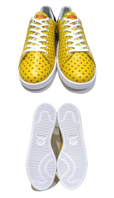 画像3: NEW◆adidas "STANSMITH" Leather Dot Sneaker　Yellow / Red　size 11.5 (3)