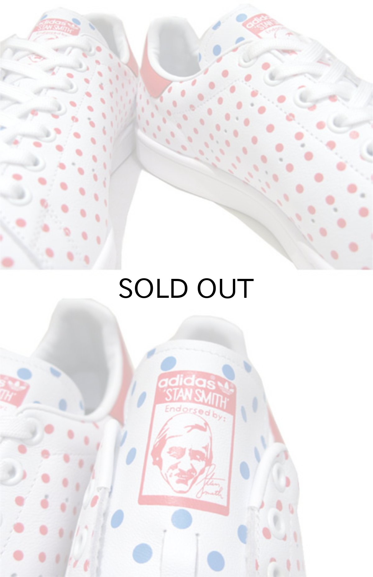 画像4: NEW◆adidas x Pharrell Williams "STANSMITH" Leather Dot Sneaker　White / Red　size 11.5 (4)