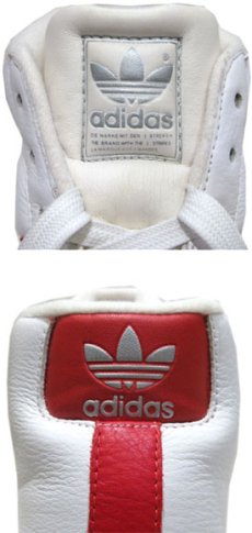 画像4: 00's adidas "PRO-MODEL" Hi-Cut Sneaker　Dead Stock　White / Red　size 11 (29 cm)　 (4)
