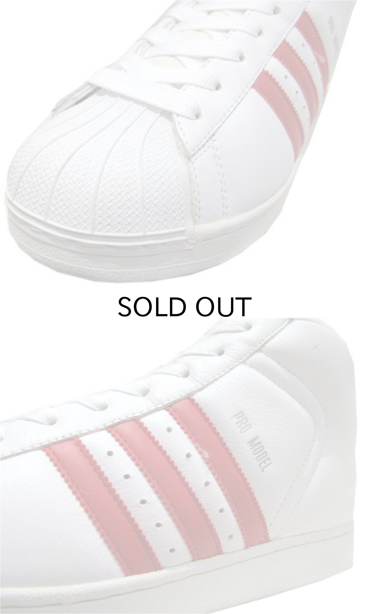 画像6: 00's adidas "PRO-MODEL" Hi-Cut Sneaker Dead Stock White / Red size 11 (29 cm)  (6)