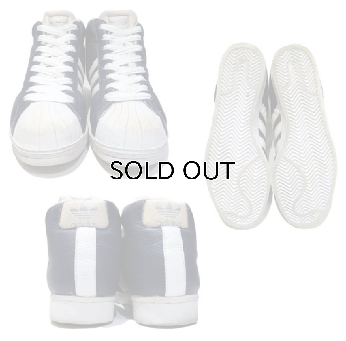 画像2: 90's adidas "PRO-MODEL" Hi-Cut Sneaker　Navy / White　size 10 (28 cm)　 (2)