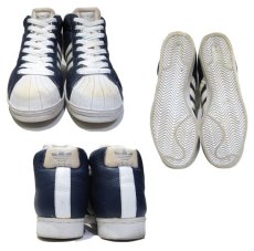 画像2: 90's adidas "PRO-MODEL" Hi-Cut Sneaker　Navy / White　size 10 (28 cm)　 (2)