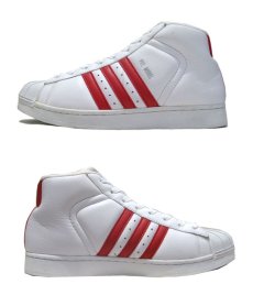 画像3: 00's adidas "PRO-MODEL" Hi-Cut Sneaker　Dead Stock　White / Red　size 11 (29 cm)　 (3)