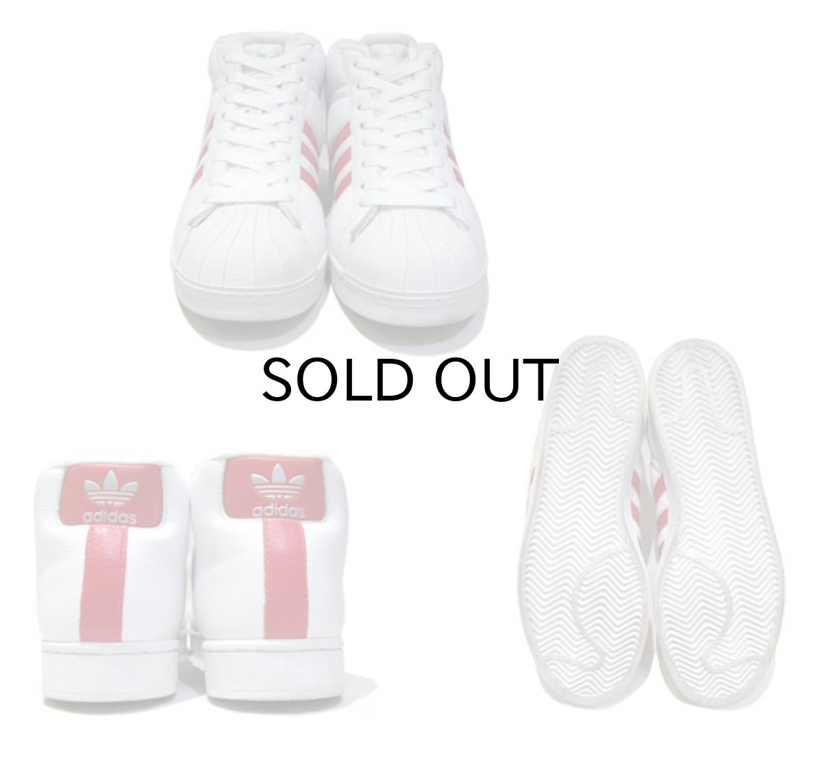 画像2: 00's adidas "PRO-MODEL" Hi-Cut Sneaker Dead Stock White / Red size 11 (29 cm)  (2)