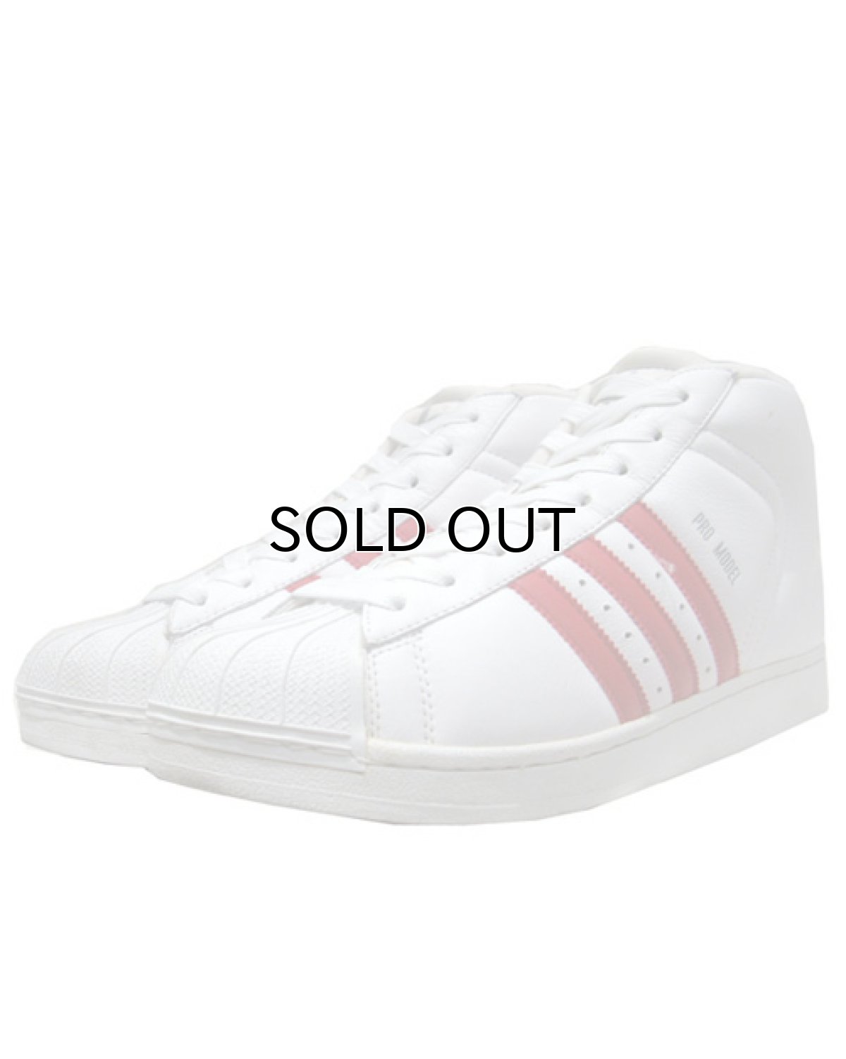 画像1: 00's adidas "PRO-MODEL" Hi-Cut Sneaker　Dead Stock　White / Red　size 11 (29 cm)　 (1)