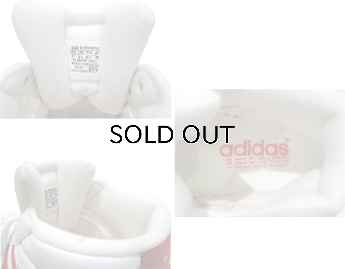 画像5: 00's adidas "PRO-MODEL" Hi-Cut Sneaker Dead Stock White / Red size 11 (29 cm)  (5)