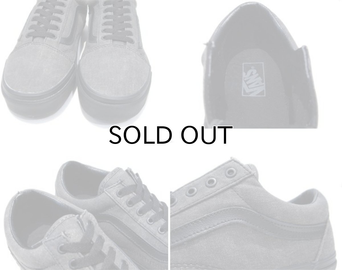 画像4: NEW "VANS"  OLD SCHOOL Black Denim Sneaker　Grey / Black　size 12 (4)