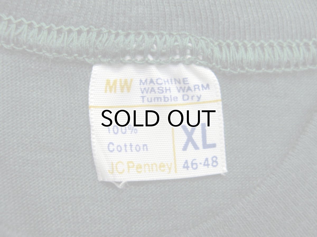 画像4: 1970-80's "JCPenny" Crew Neck T-Shirts with Pocket　Dead Stock　GREEN　size XL (4)