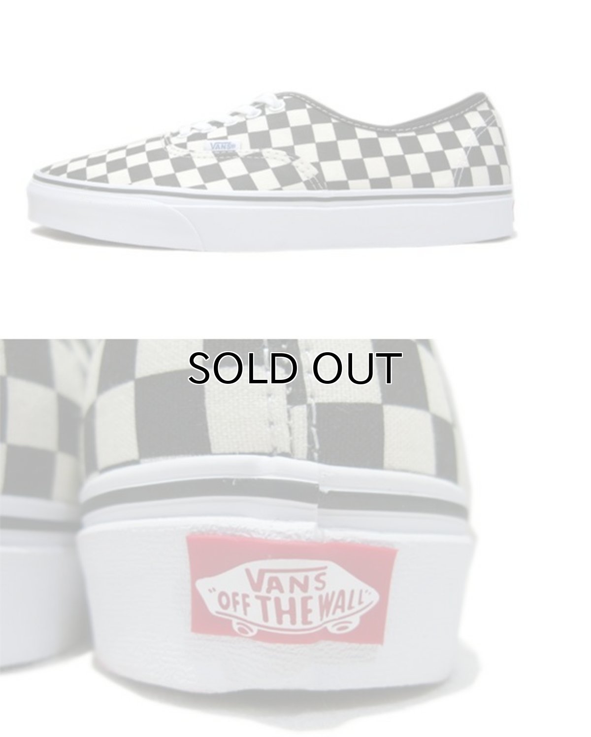 画像3: NEW VANS Authentic "Checker Flag" Canvas Sneaker　White / Black　size 13 (3)