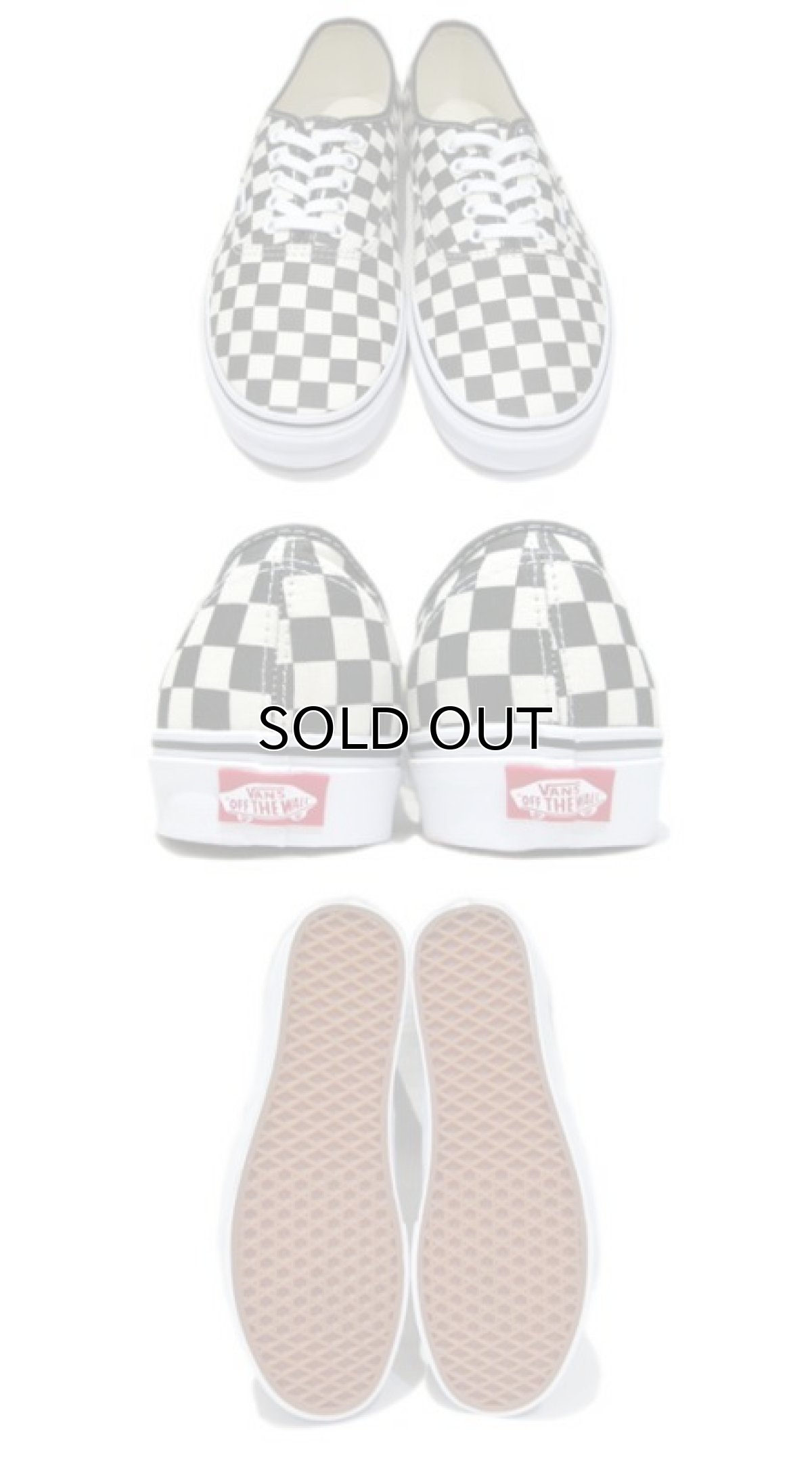 画像2: NEW VANS Authentic "Checker Flag" Canvas Sneaker　White / Black　size 13 (2)