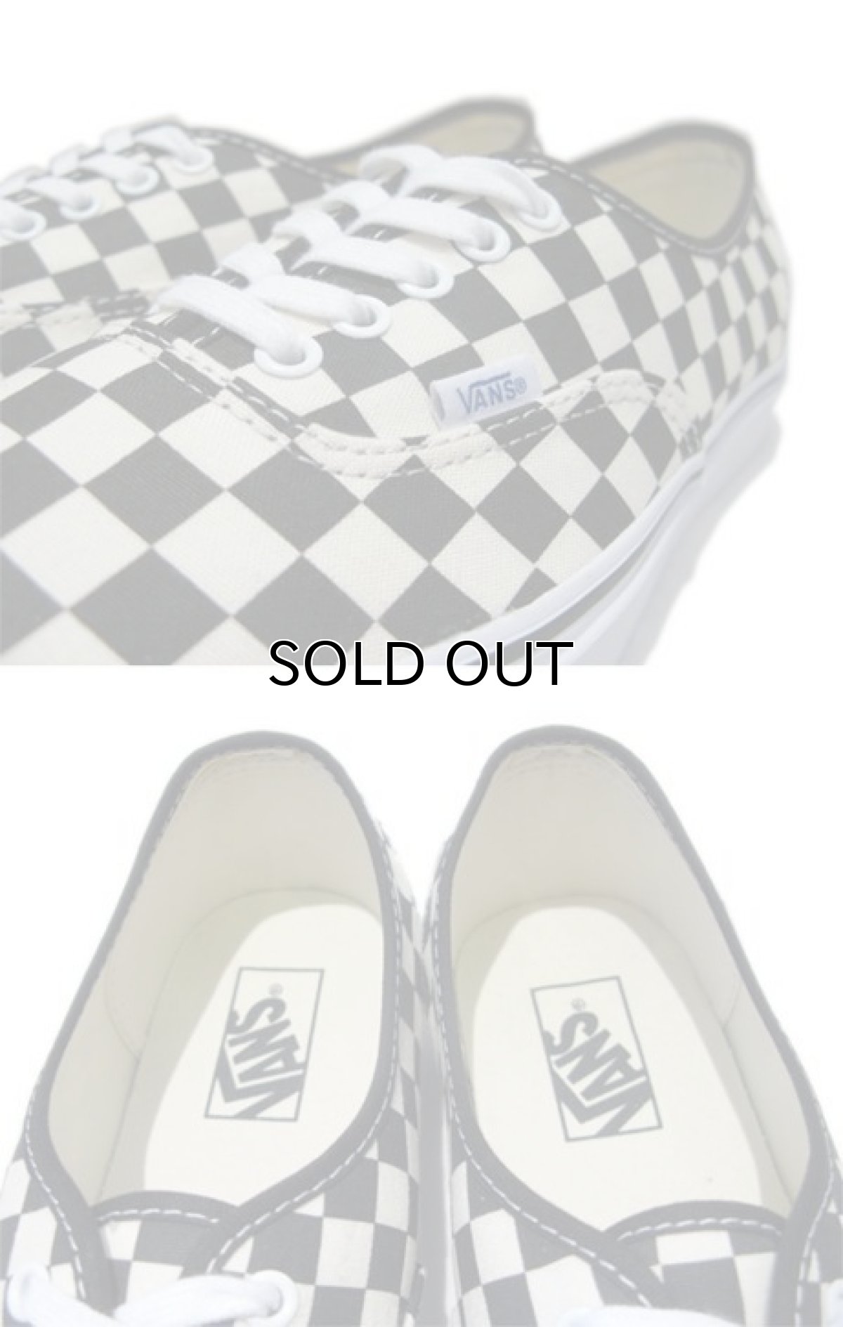 画像4: NEW VANS Authentic "Checker Flag" Canvas Sneaker　White / Black　size 13 (4)