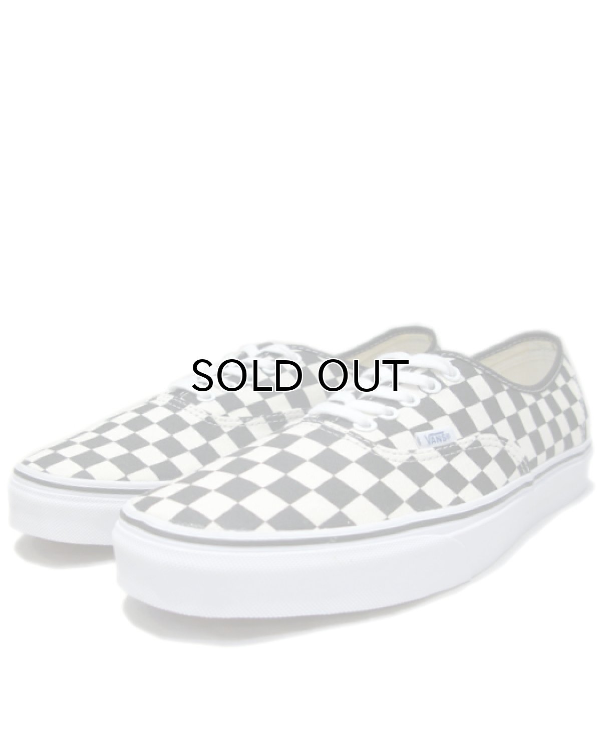 画像1: NEW VANS Authentic "Checker Flag" Canvas Sneaker　White / Black　size 13 (1)