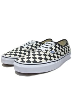 画像1: NEW VANS Authentic "Checker Flag" Canvas Sneaker　White / Black　size 13 (1)