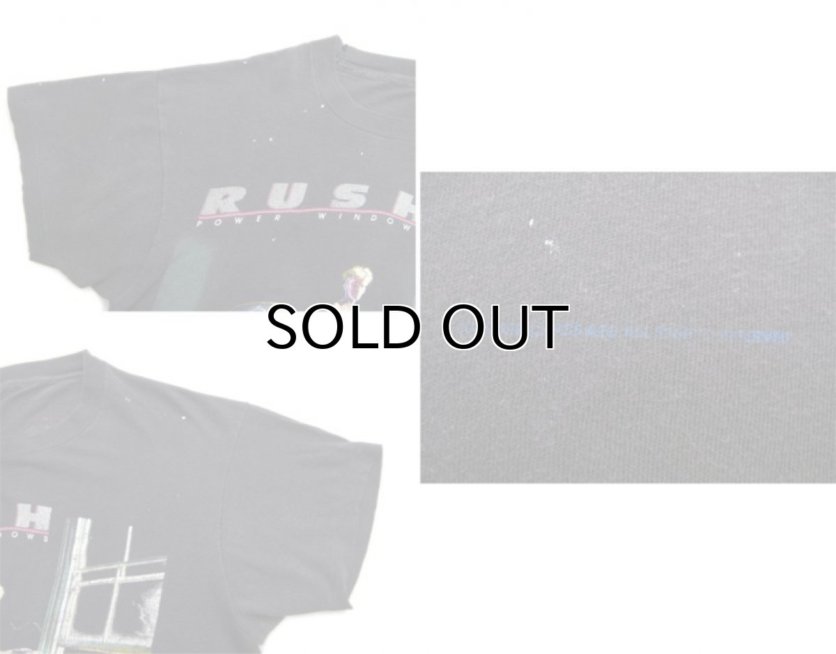 画像4: 1980's "RUSH" Power Windows Tour T-Shirts Faded Black size S (表記 不明) (4)