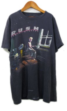 画像1: 1980's "RUSH" Power Windows Tour T-Shirts　Faded Black　size S (表記 不明) (1)