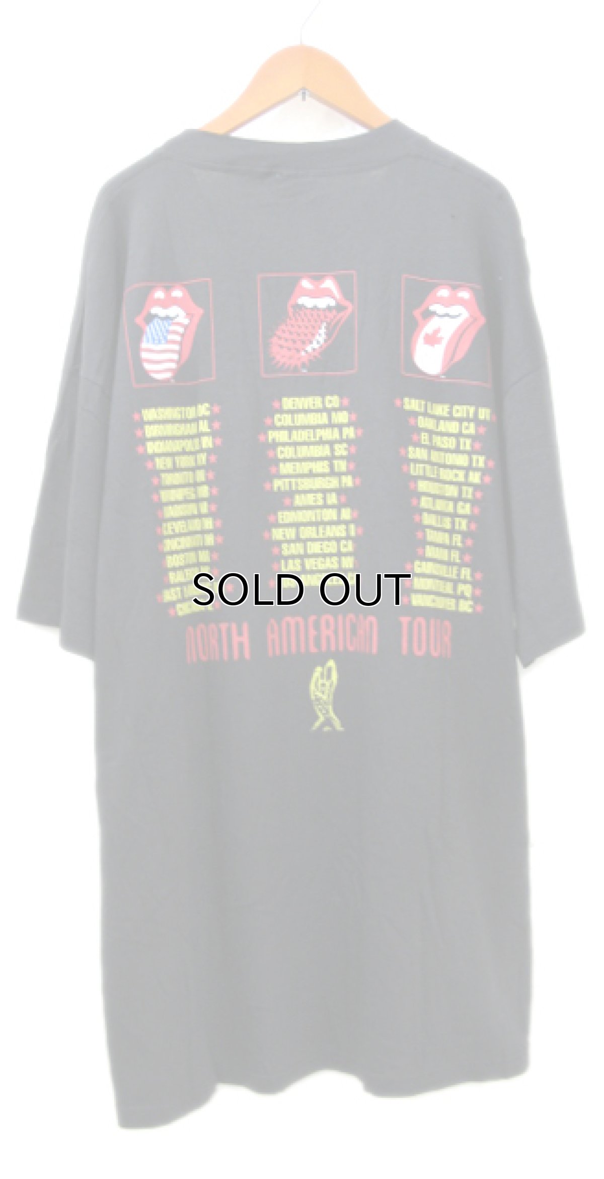 画像2: 1990's "The ROLLING STONES" North American Tour T-Shirts Dead Stock Black size XXL (2)