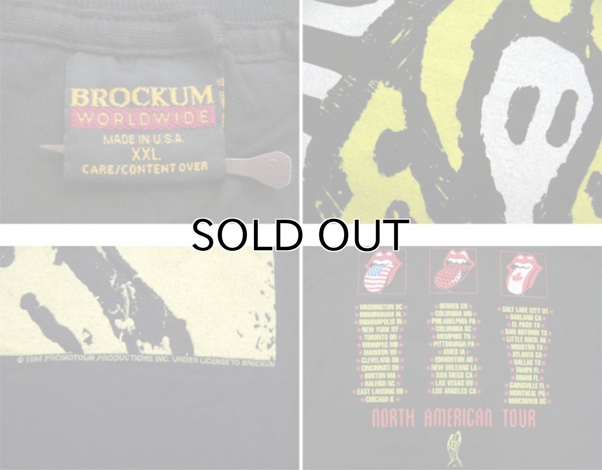 画像4: 1990's "The ROLLING STONES" North American Tour T-Shirts Dead Stock Black size XXL (4)