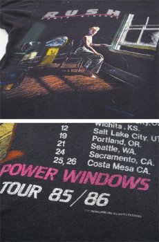 画像5: 1980's "RUSH" Power Windows Tour T-Shirts　Faded Black　size S (表記 不明) (5)