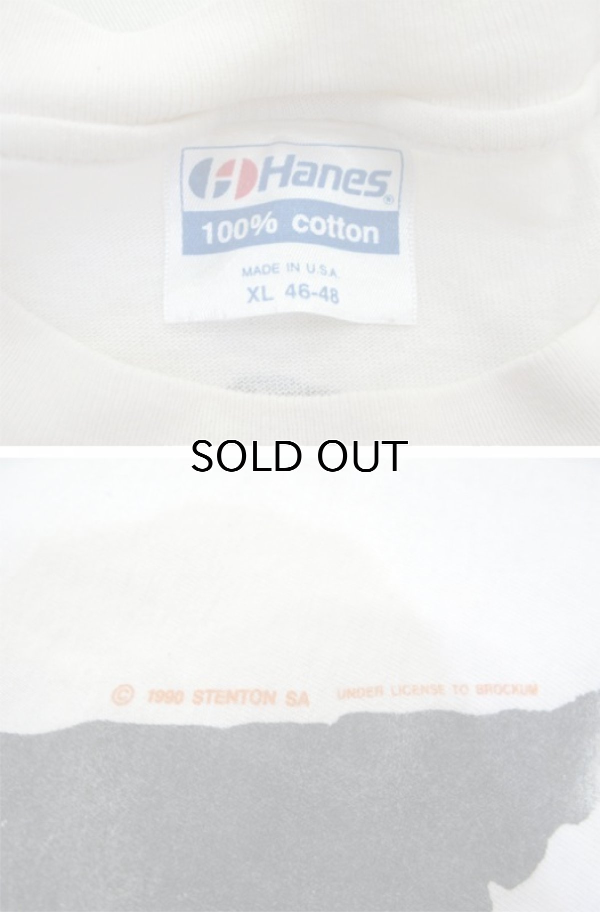 画像4: 1990's "David Bowie Sound + Vision" Print T-Shirts Off White size L (表記 XL 46-48) (4)