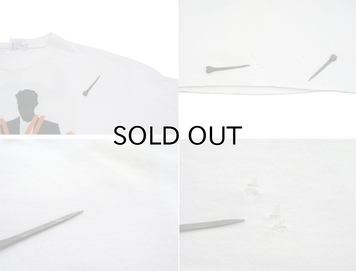 画像5: 1990's "David Bowie Sound + Vision" Print T-Shirts Off White size L (表記 XL 46-48) (5)