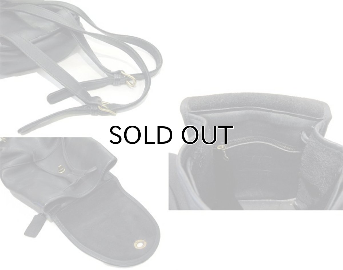 画像3: 1980-90's OLD COACH Leather Back Pack　BLACK (3)