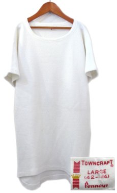 画像1: 1960's "TOWNCRAFT" S/S Thermal Shirts　WHITE　sizeM - L (表記 42-44) (1)