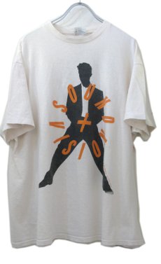 画像1: 1990's "David Bowie Sound + Vision" Print T-Shirts　Off White　size L (表記 XL 46-48) (1)