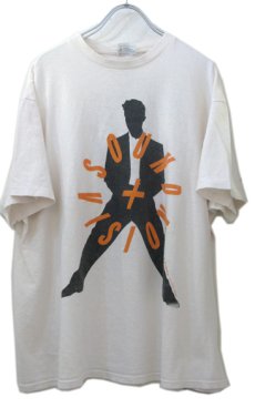 画像1: 1990's "David Bowie Sound + Vision" Print T-Shirts　Off White　size L (表記 XL 46-48) (1)