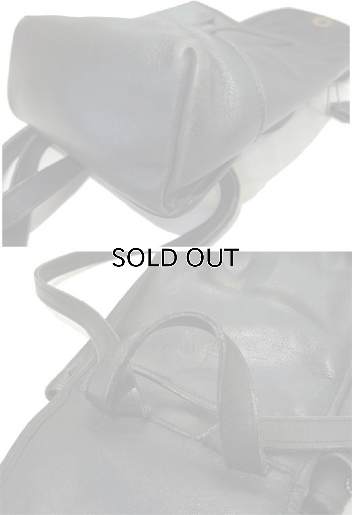 画像4: 1980-90's OLD COACH Leather Back Pack　BLACK (4)