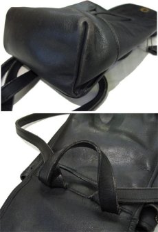 画像4: 1980-90's OLD COACH Leather Back Pack　BLACK (4)
