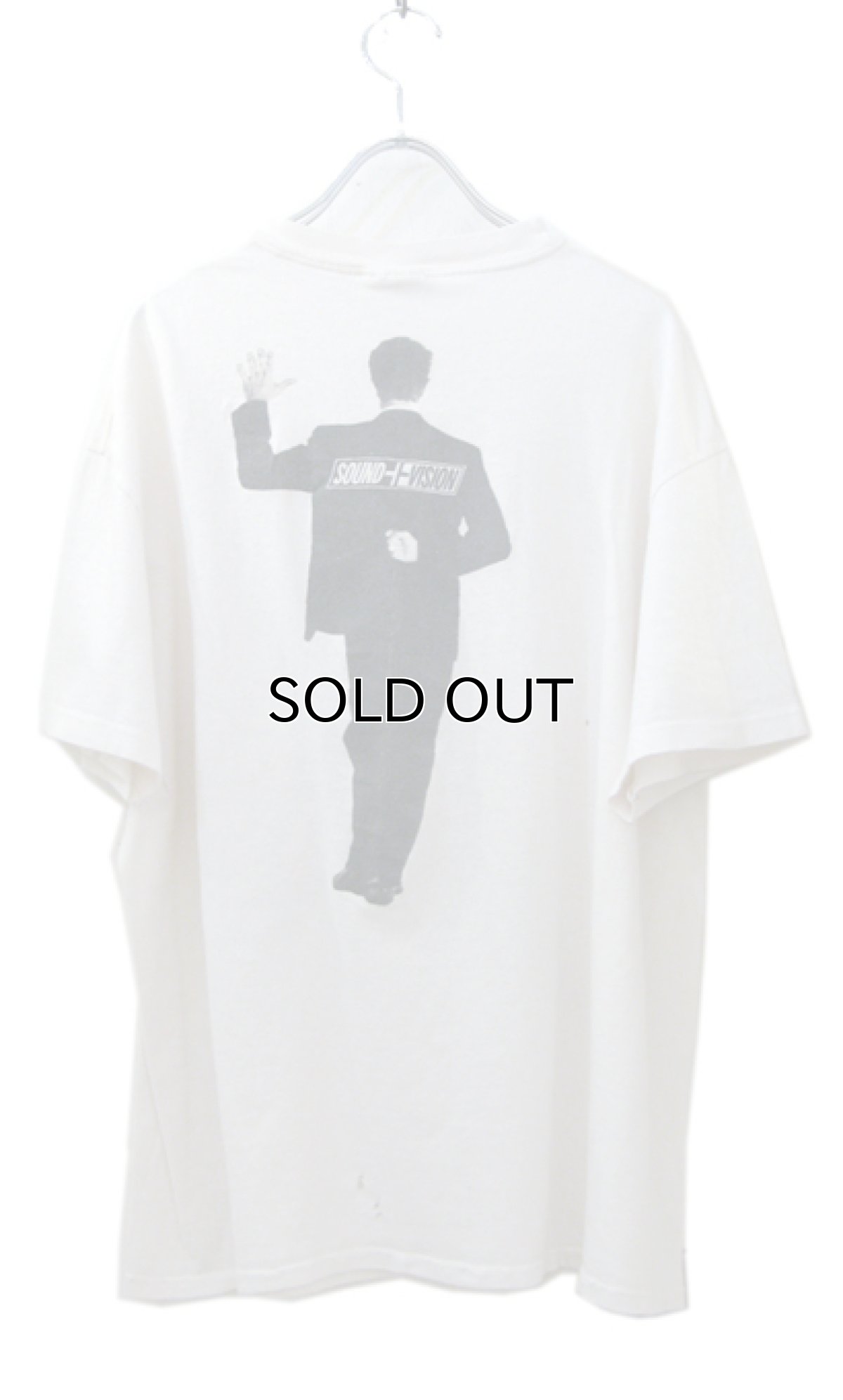 画像2: 1990's "David Bowie Sound + Vision" Print T-Shirts Off White size L (表記 XL 46-48) (2)