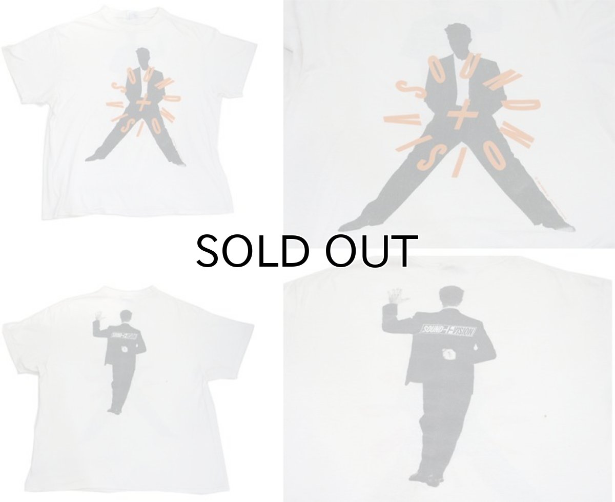 画像3: 1990's "David Bowie Sound + Vision" Print T-Shirts Off White size L (表記 XL 46-48) (3)