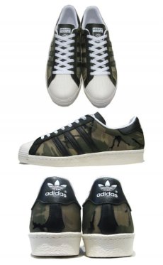 画像2: NEW adidas "SUPER STAR" Clear Camouflage Sneaker　Olive / Black / White　size 10.5 (2)