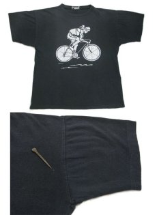 画像3: 1980's SASSON "Bicycle" Print T-Shirts　BLACK　size M - L (表記 不明) (3)