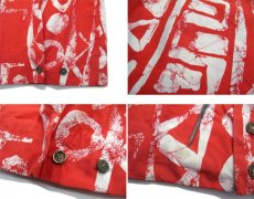 画像5: 1960's "ISLANDER by Kramer" Cotton Hawaiian Shirts　Salmon Red　size M - L (表記 不明) (5)