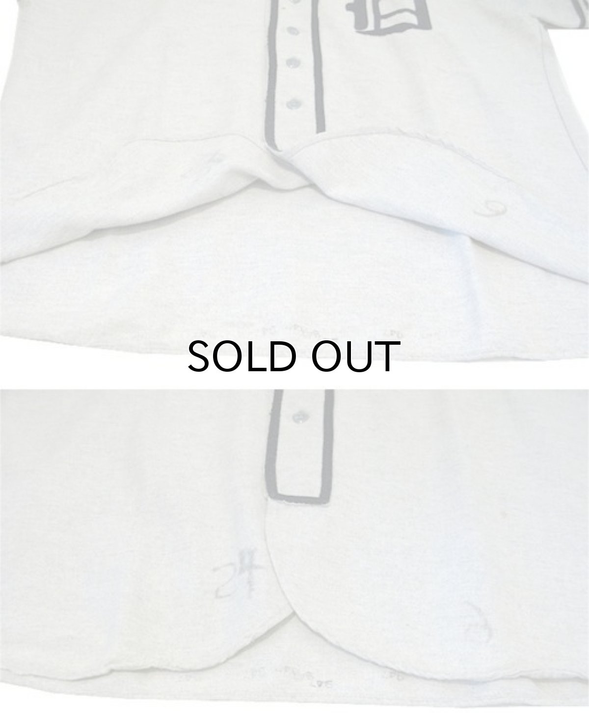 画像5: 1960's "WILSON" Baseball Wool Shirts -made in USA- Grey / Navy size L (表記 42) (5)