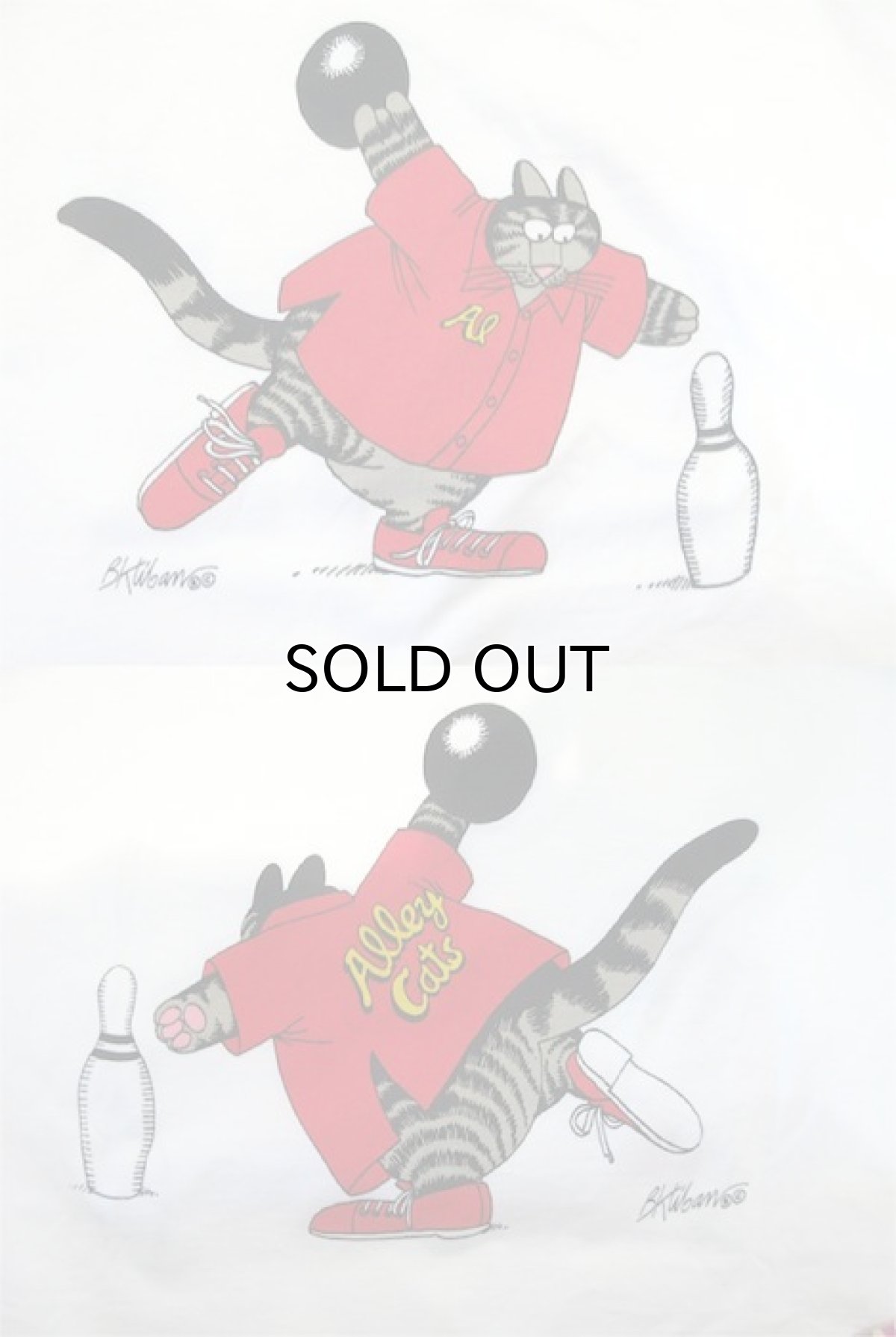 画像4: 1980's Crazy Shirts "Alley Cats" Print T-Shirts -made in USA- DeadStock WHITE size XL (表記 XL) (4)