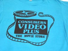 画像4: 1980's Screen Stars "VIDEO PLUS" Print T-Shirts　BLUE　size M (表記 L) (4)