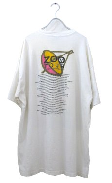 画像2: 1990's Hanes "U2 ZOO TV TOUR" Print T-Shirts -made in USA-　WHITE　size L - XL (表記 XL 46-48) (2)