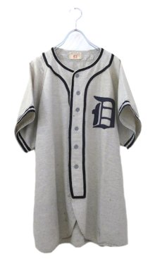 画像1: 1960's "WILSON" Baseball Wool Shirts -made in USA-　Grey / Navy　size L (表記 42) (1)