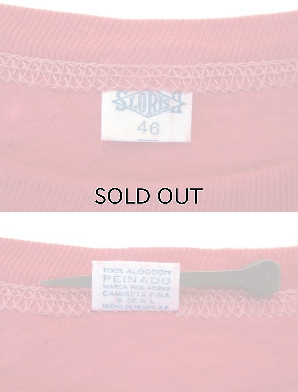 画像3: OLD SLORIS "CHICHEN ITZA " Print T-Shirts RED size M - L (表記 46) (3)