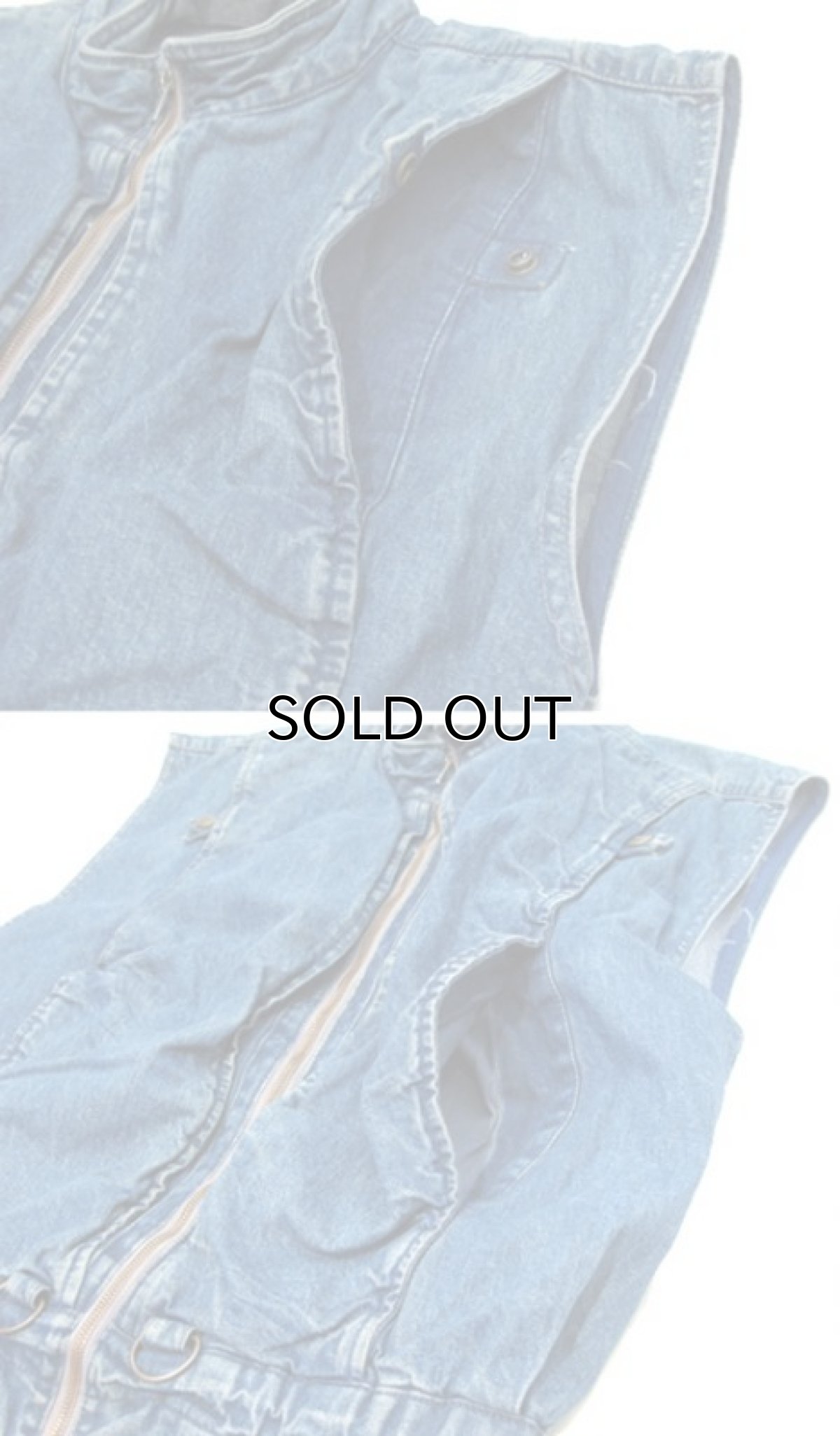 画像5: 1980's "MARITHE FRANCOIS GIRBAUD" Design Denim Vest　Blue Denim　size M (表記 M) (5)