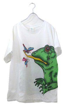 画像1: 1980's~ Garuda "FROG" Print T-Shirts　WHITE　size M - L (表記 44-46) (1)