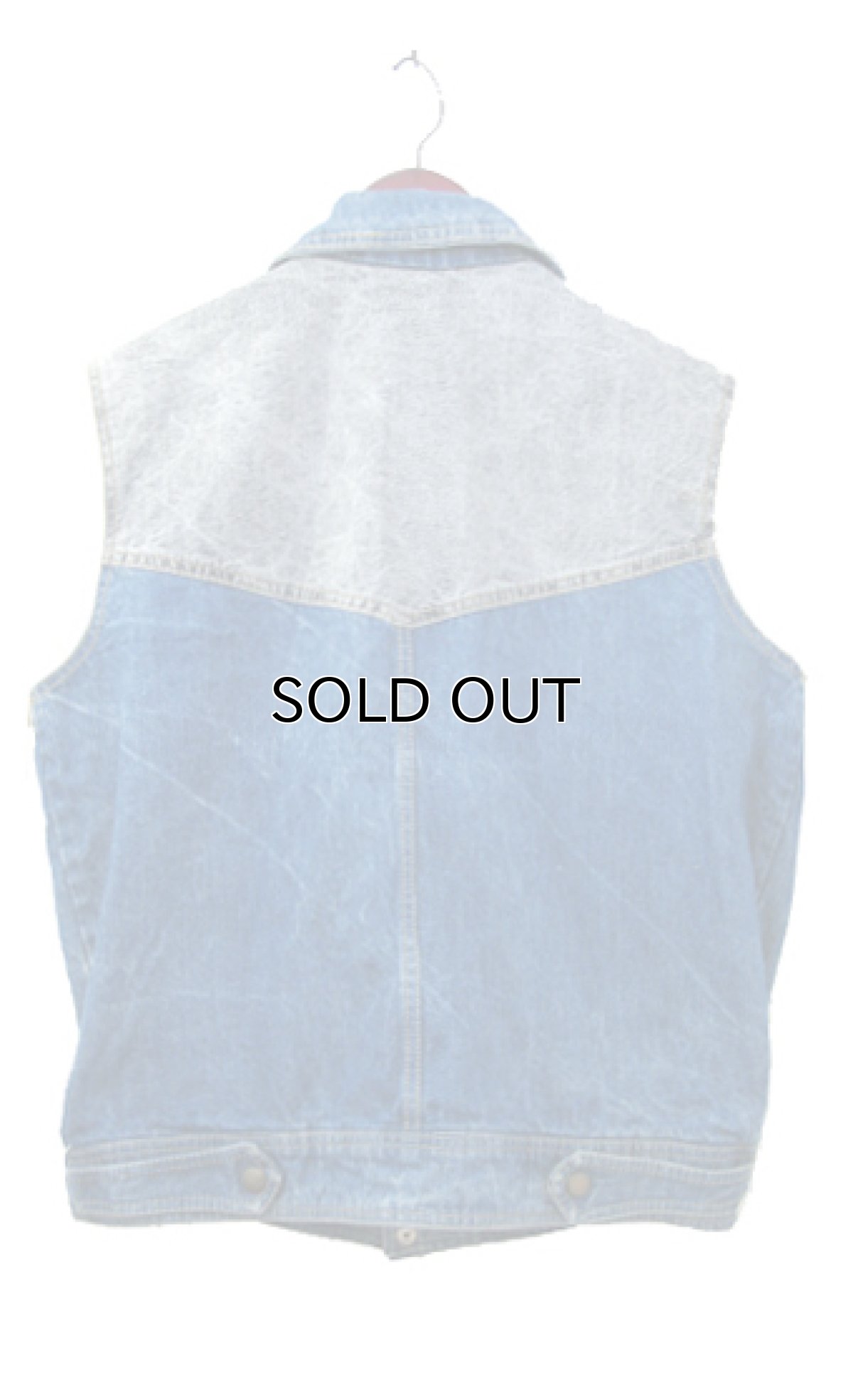 画像2: 1980's "KETCH" Design Denim Vest　Blue Denim / Black Denim　size M (表記 不明) (2)