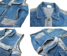 画像5: 1980's "KETCH" Design Denim Vest　Blue Denim / Black Denim　size M (表記 不明) (5)